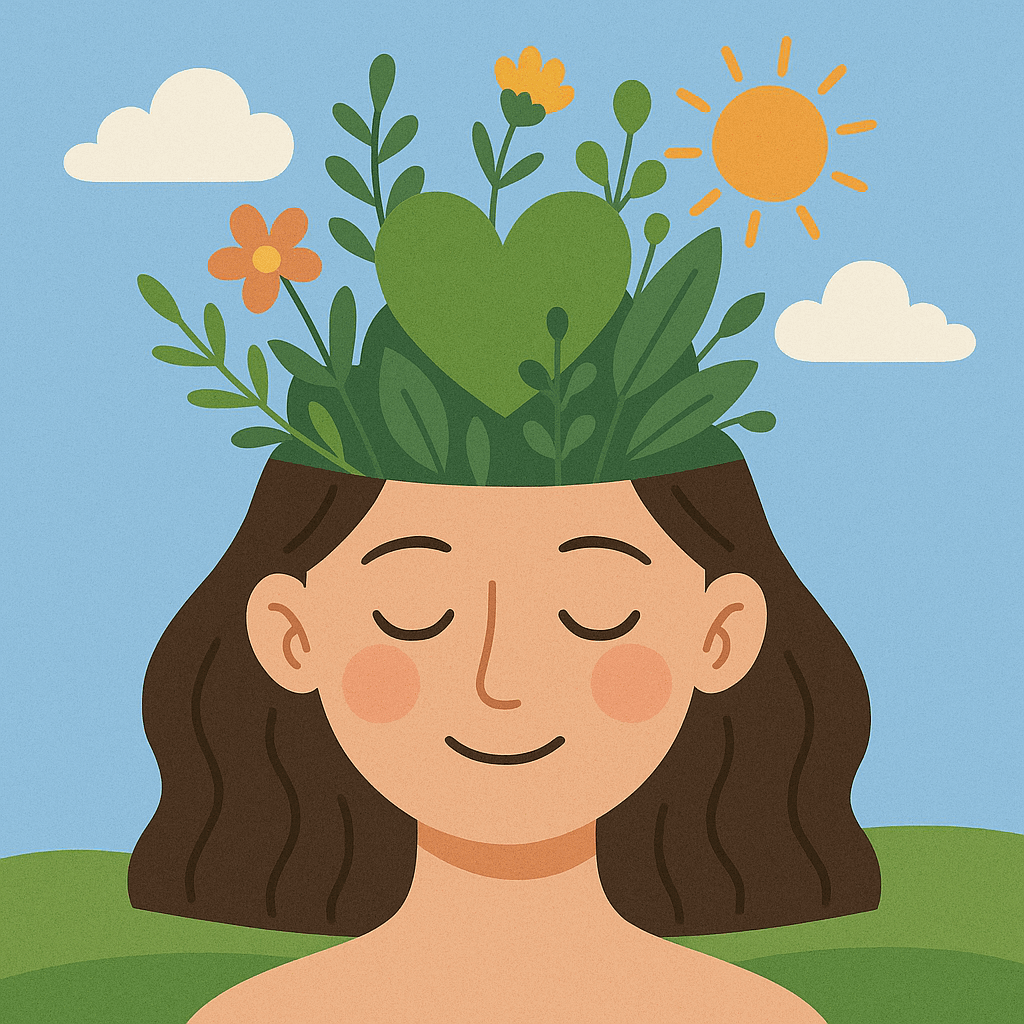 illustration showing a mental health day