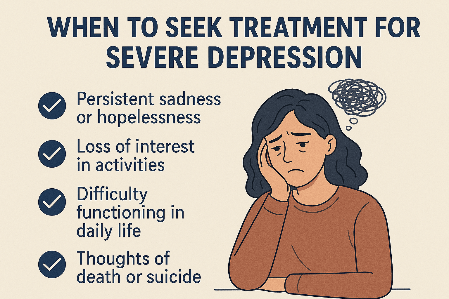 Person experiencing severe depression and emotional distress