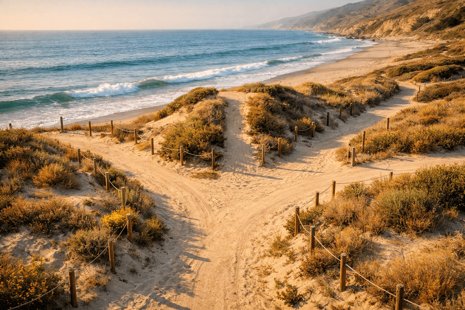 Tranquil coastal path near Malibu, symbolizing choices in mental health care.